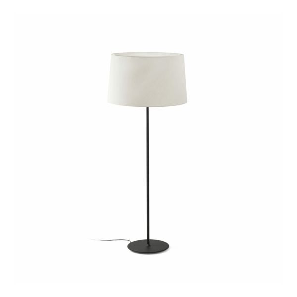 Lampa podłogowa Faro 20227-152 Windsor Pie De Salon Black Shade Linen 1xE27