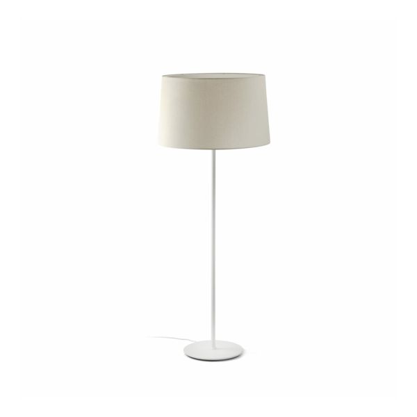 Lampa podłogowa Faro 20228-152 Windsor Pie De Salon White Shade Linen 1xE27