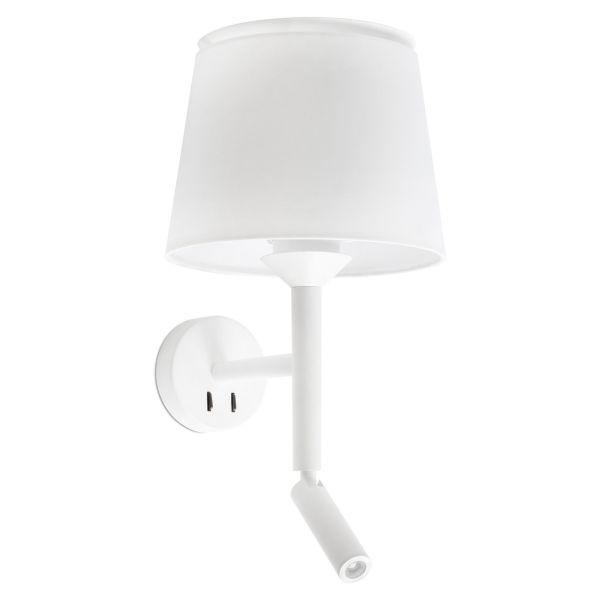 Kinkiet Faro 20302-92 SAVOY White/white wall lamp with reader