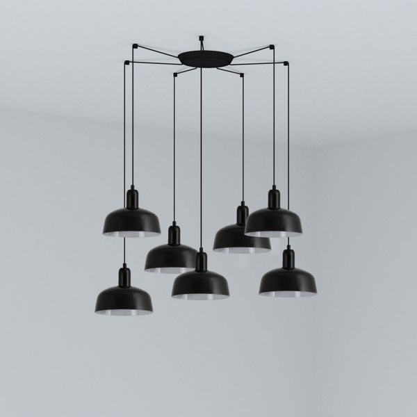 Żyrandol Faro 20340-117-7L Tatawin S 7L Black pendant lamp