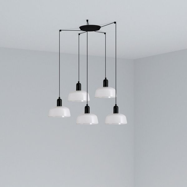 Люстра Faro 20340-140-5L Tatawin Pendant Lamp Shade Metal S White 5xE27