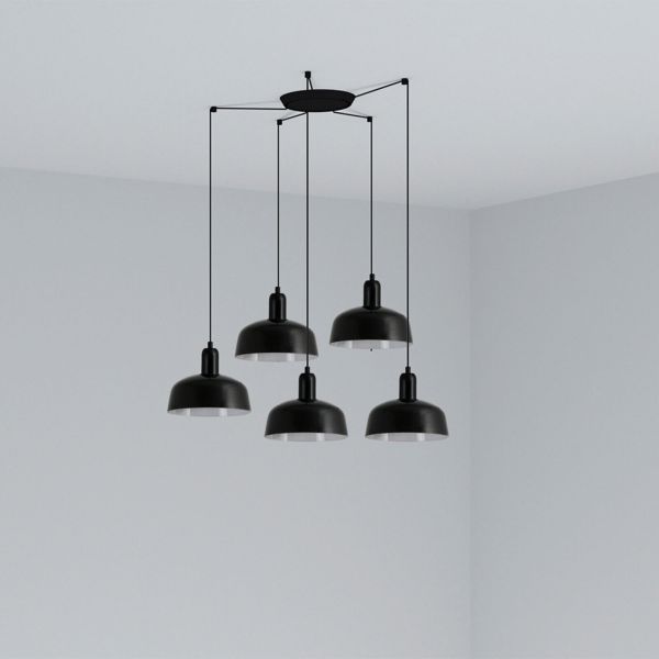 Люстра Faro 20340-141-5L Tatawin Pendant Lamp Shade Metal S Black 5xE27