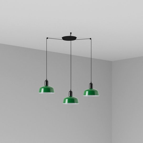 Żyrandol Faro 20340-144-3L Tatawin Pendant Lamp  Shade Metal S Green 3xE27