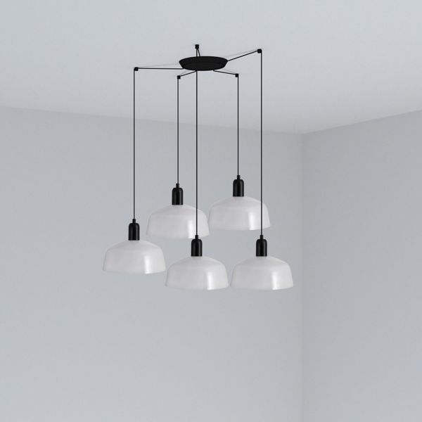Люстра Faro 20340-145-5L Tatawin Pendant Lamp Shade Metal M White 5xE27