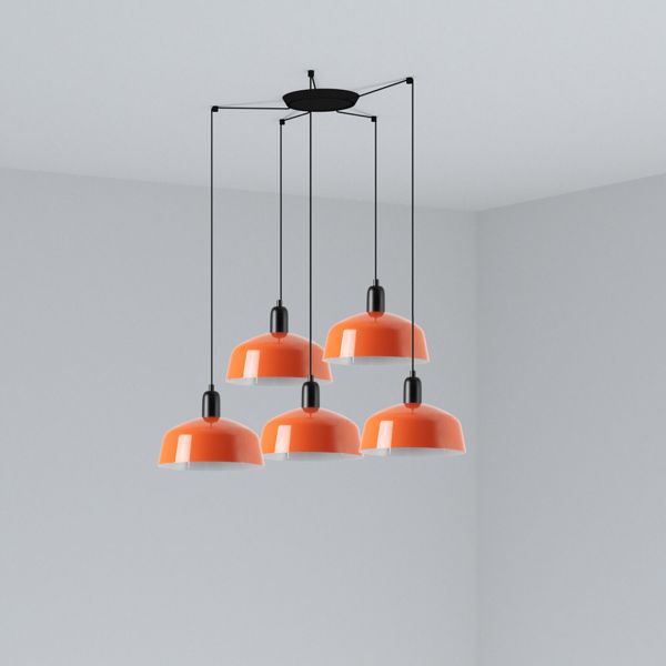 Люстра Faro 20340-148-5L Tatawin Pendant Lamp Scr. Metal M Orange Red. 5xE2