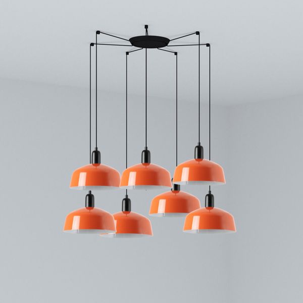 Люстра Faro 20340-148-7L Tatawin Pendant Lamp  Scr. Metal M Orange Red. 7xE2