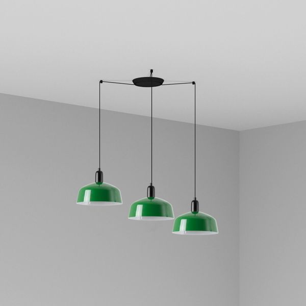 Żyrandol Faro 20340-149-3L Tatawin Pendant Lamp  Shade Metal M Green 3xE27