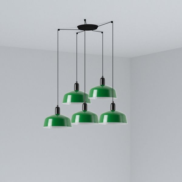 Żyrandol Faro 20340-149-5L Tatawin Pendant Lamp  Shade Metal M Green 5xE27
