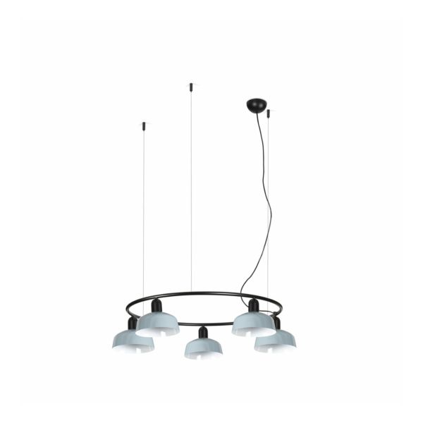 Żyrandol Faro 20343-142-5L Tatawin Pendant Lamp Cir. Pant.metal S Blue Gris.5