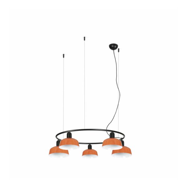 Żyrandol Faro 20343-143-5L Tatawin Pendant Lamp Cir. Pant.met. S Orng Roj.5xE