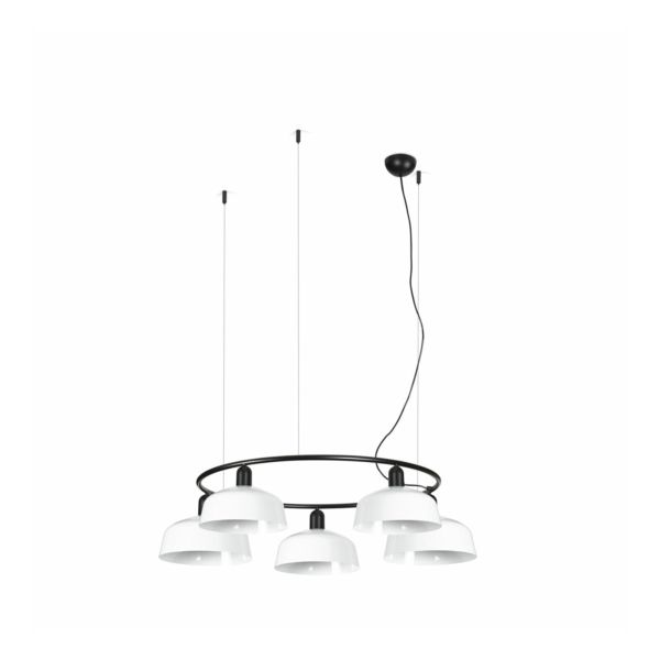 Люстра Faro 20343-145-5L Tatawin Pendant Lamp Cir. Scr. Metal M White 5xE27