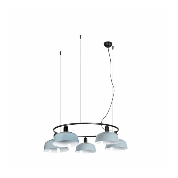 Люстра Faro 20343-147-5L Tatawin Pendant Lamp  Cir. Pant.metal M Blue Gris.5