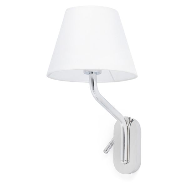 Kinkiet Faro 24006-10 Eterna Right chrome/white table lamp with reader