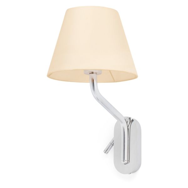 Kinkiet Faro 24006-11 Eterna Right chrome/beige table lamp with reader