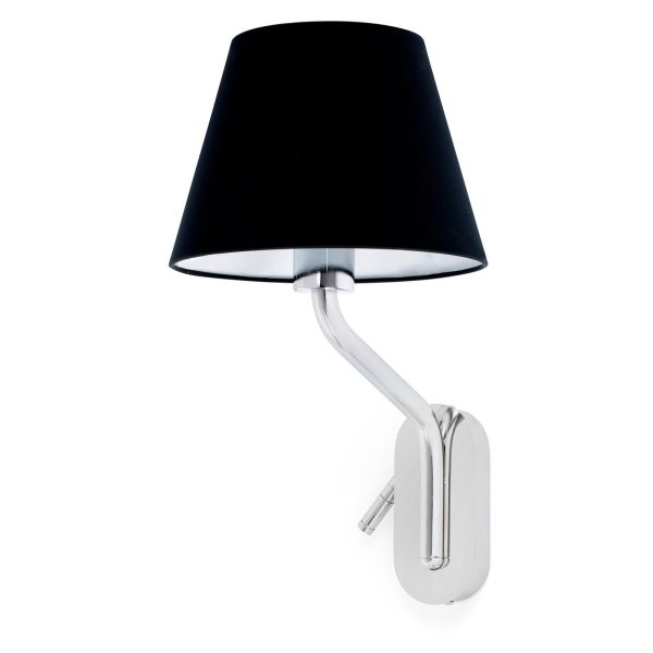 Kinkiet Faro 24006-12 ETERNA Right chrome/black table lamp with reader