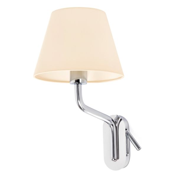 Kinkiet Faro 24007-11 Eterna Left chrome/beige table lamp with reader