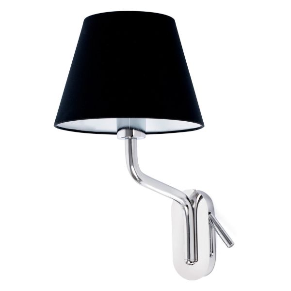 Kinkiet Faro 24007-12 Eterna Left chrome/black table lamp with reader