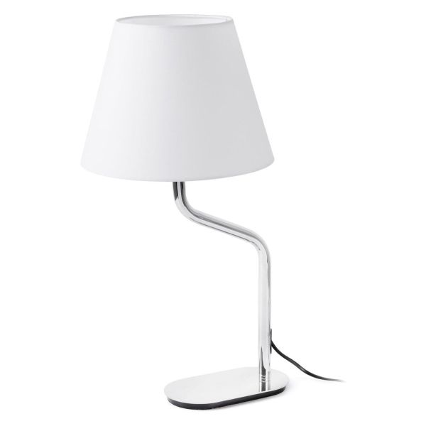Lampa stołowa Faro 24008-13 ETERNA Chrome/white table lamp
