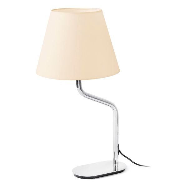 Настільна лампа Faro 24008-14 ETERNA Chrome/beige table lamp