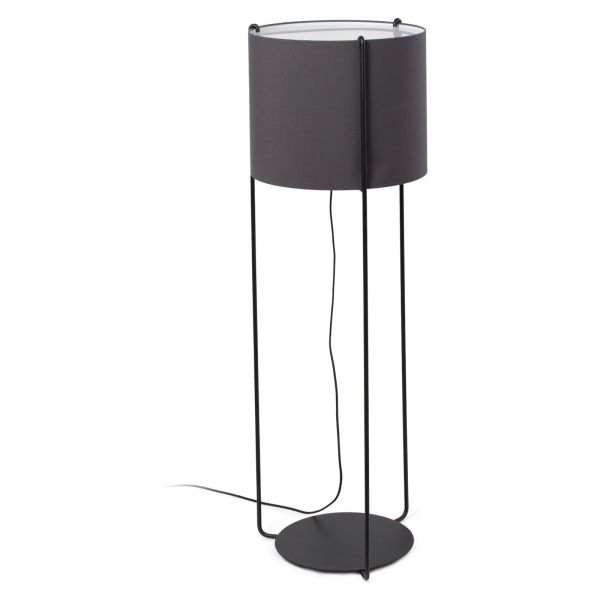 Lampa podłogowa Faro 24023-34 Drum Black/grey floor lamp