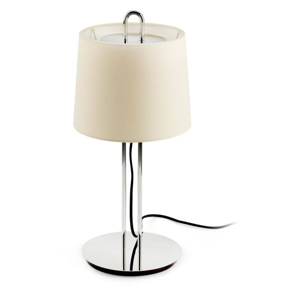 Настільна лампа Faro 24035-05 MONTREAL Chrome/beige table lamp