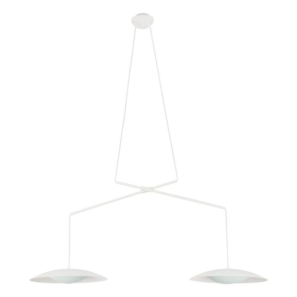 Lampa wisząca Faro 24504 Slim White double extensible pendant lamp