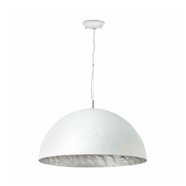 Підвісний світильник Faro 28398 MAGMA white and silver pendant lamp