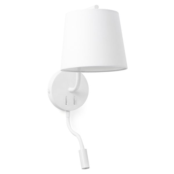 Kinkiet Faro 29329 BERNI White wall lamp with reader