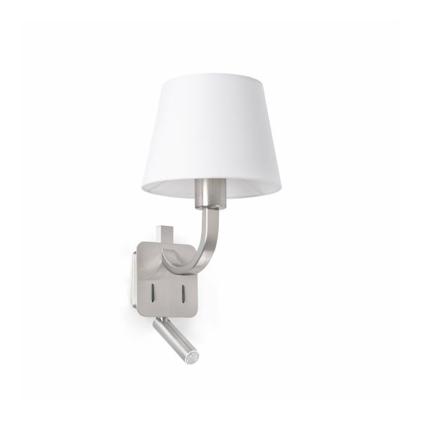 Kinkiet Faro 29341 ESSENTIAL Matt nickel wall lamp with reader