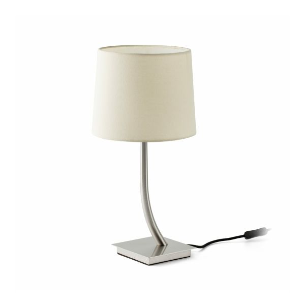 Lampa stołowa Faro 29684-05 REM Nickel mat/beige table lamp