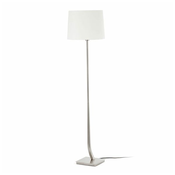 Lampa podłogowa Faro 29686-07 REM Nickel mat/white floor lamp