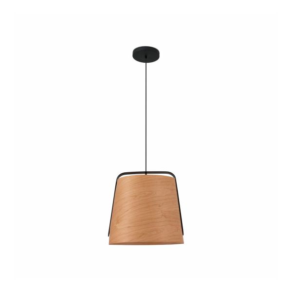 Lampa wisząca Faro 29848 STOOD Black and wood pendant lamp