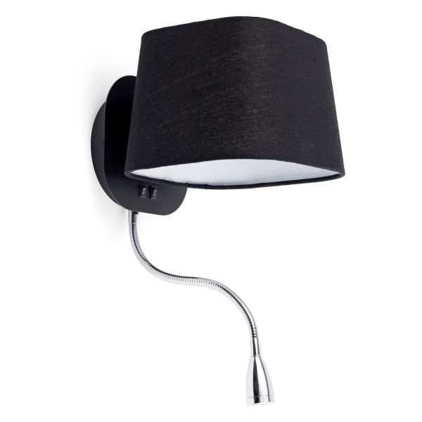 Kinkiet Faro 29951 SWEET Black reading wall lamp with reader