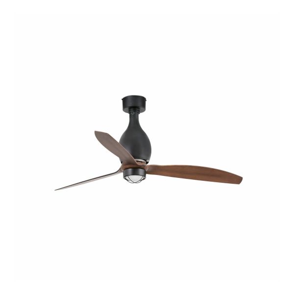 Lampa z wiatrakiem Faro 32028-10 MINI ETERFAN M LED Matt black/wood fan with DC motor