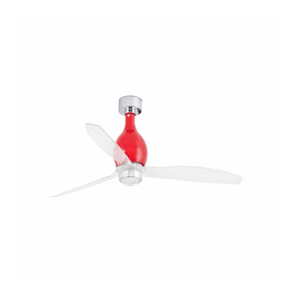 Lampa z wiatrakiem Faro 32029-9 MINI ETERFAN M LED Shiny red/transparent fan with DC motor