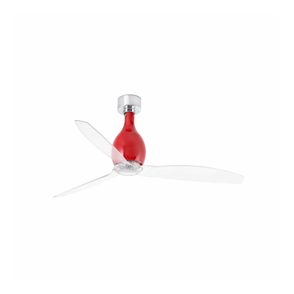 Wentylator sufitowy Faro 32029 MINI ETERFAN M Shiny red/transparent fan with DC motor