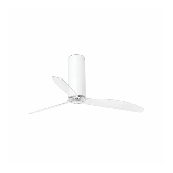 Wentylator sufitowy Faro 32033 TUBE FAN M Shiny white/transparent fan with DC motor