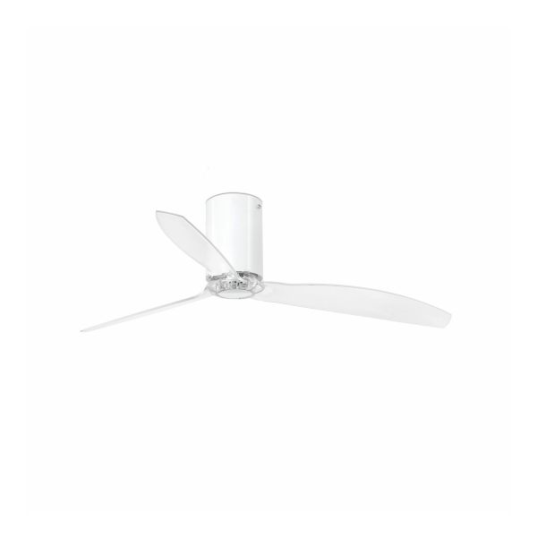 Wentylator sufitowy Faro 32038 MINI TUBE FAN M Shiny white/transparent FAN M with DC motor