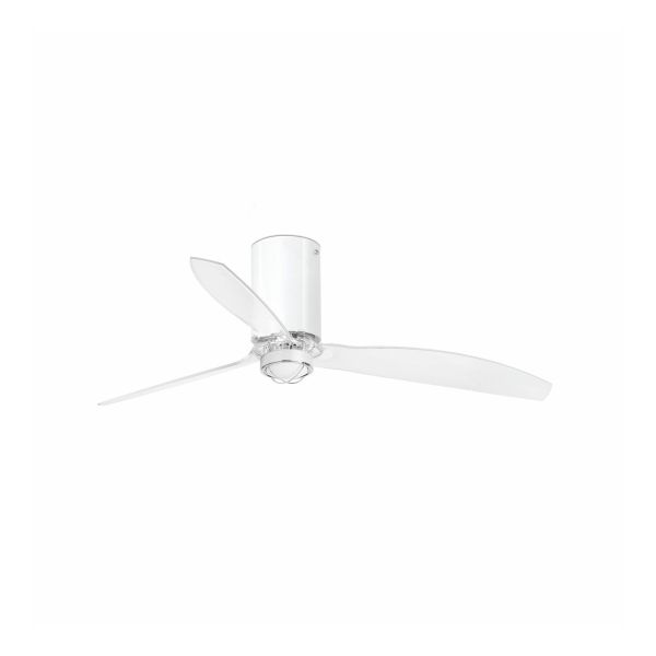 Lampa z wiatrakiem Faro 32038WP-9 MINI TUBE FAN M LED Shiny white/transparent FAN M LED with DC SMART motor