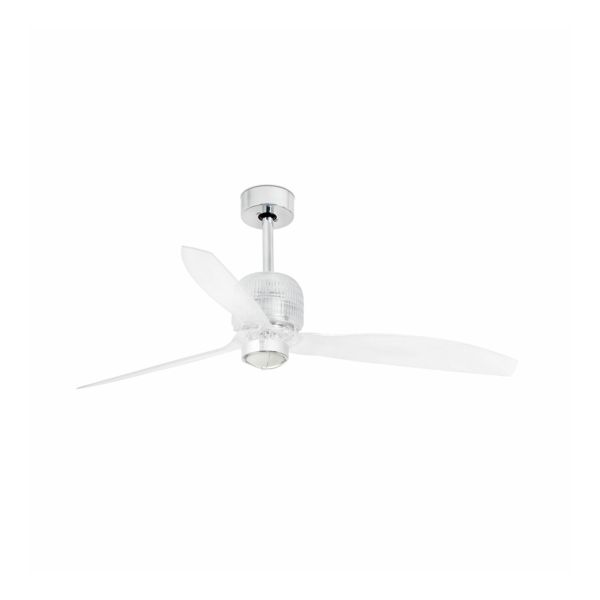 Люстра-вентилятор Faro 33394DWW-9 Deco Fan 1280mm Chrome Blades Trans 17W 3000K Wiz