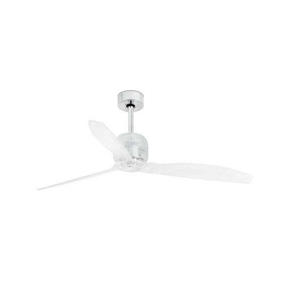 Стельовий вентилятор Faro 33394DWW Deco Fan 1280mm Chrome 3 Blades Transparent Wiz