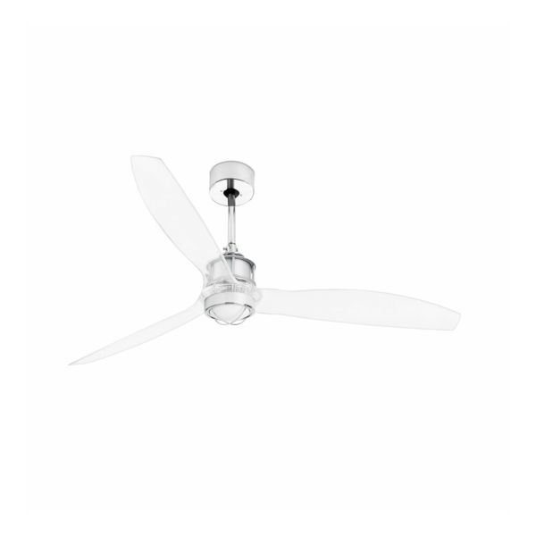 Люстра-вентилятор Faro 33394WW-9 Just Fan M 1280mm Chrome Blades Trans 17W 3000K W