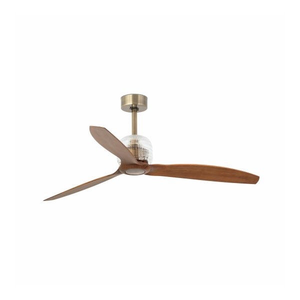 Wentylator sufitowy Faro 33398D DECO FAN M Gold/wood FAN LED with DC motor