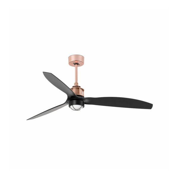 Люстра-вентилятор Faro 33418WW-10 Just Fan M 1280mm Copper 3P Black 17W 3000K Wiz