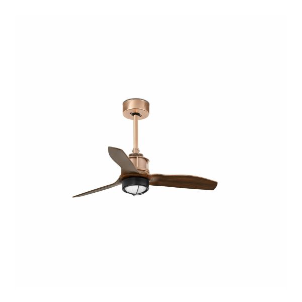 Lampa z wiatrakiem Faro 33423-10 JUST FAN XS LED Copper/wood fan 81cm