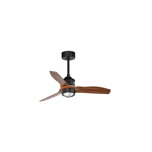 Lampa z wiatrakiem Faro 33425-10 JUST FAN XS LED Black/wood fan 81cm
