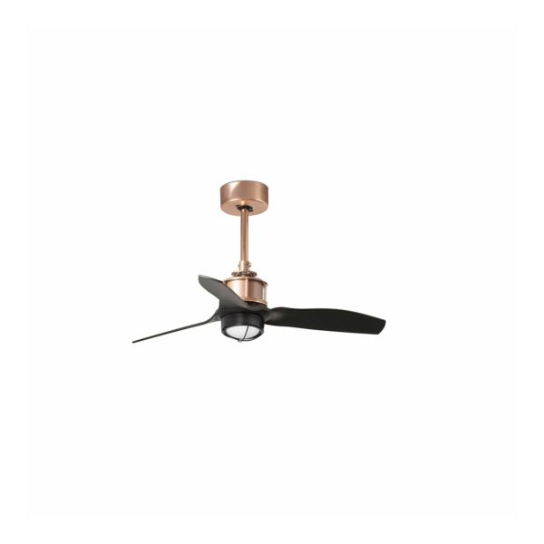 Люстра-вентилятор Faro 33427WW-10 Just Fan S 810mm Copper Blades Black 17W 3000K Wi