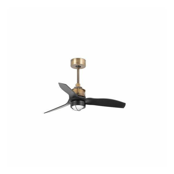 Lampa z wiatrakiem Faro 33429-10 JUST FAN XS LED Old gold/black fan 81cm