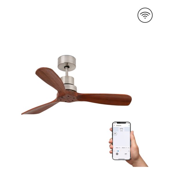 Стельовий вентилятор Faro 33508DCWW Mini Lantau S DC 1070 Niq Matt 3 Blades Walnut Wi