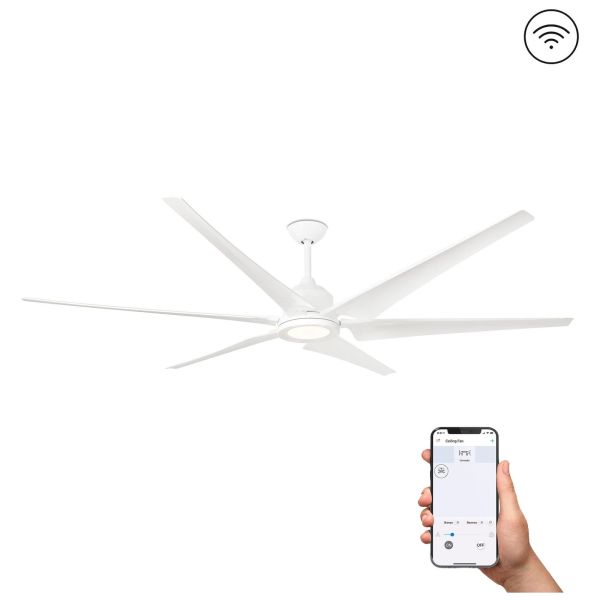 Люстра-вентилятор Faro 33512WPA-1 CIES XL LED White fan DC SMART